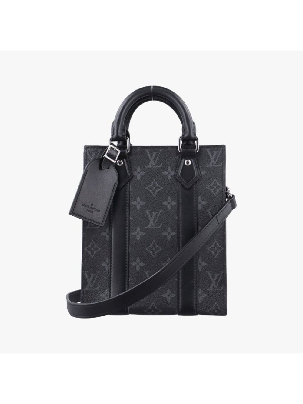 Louis Vuitton Sac Plat Mini Noir Monogram Eclipse Handbag